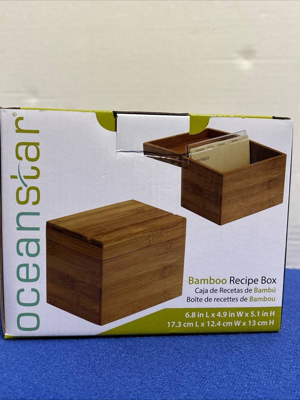 Bamboo Recipe Box NEW